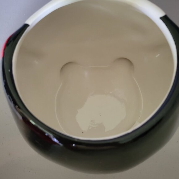 Rae Dunn Handsome Devil Gnome Ceramic Canister Black & Red Cookie Jar NEW - Picture 4 of 5